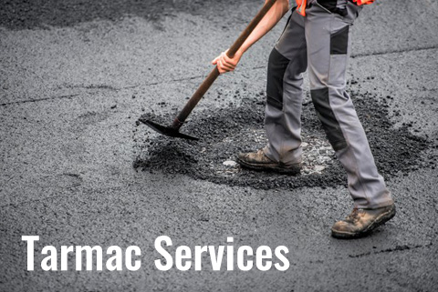 Groundworks surrey. Tarmac services. Repaving, resurfacing and road repairs.